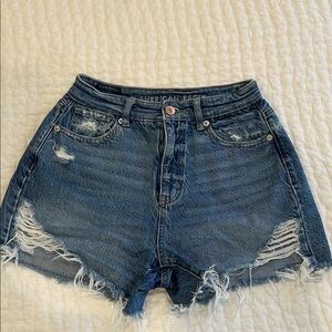 American Eagle Outfitters Distressed Denim Cutoff Shorts - Blue